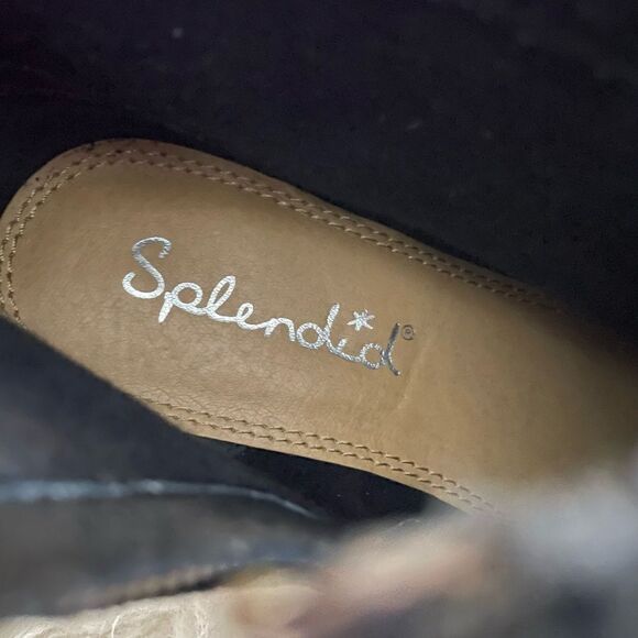 Splendid Ankle Booties Black Suede Kitten Heels 8 - Picture 7 of 10